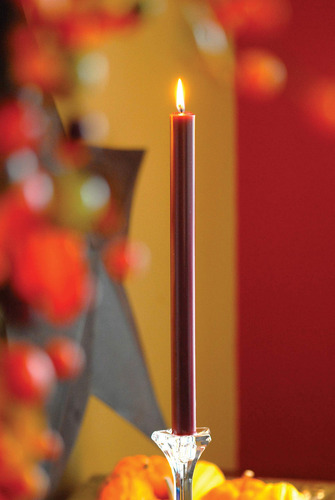 Velas De Cena Granate Lisas 30 Cm 12 Unidades