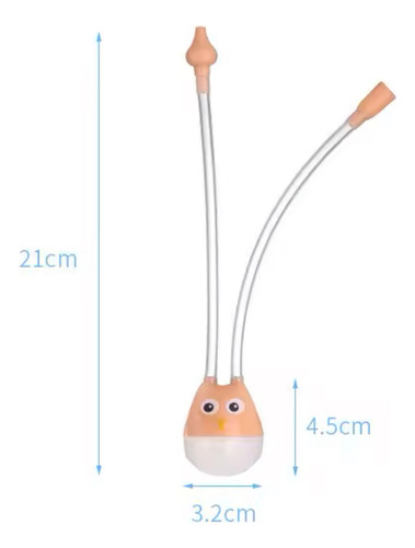 Aspirador Nasal Manual Para Bebé Saca Mocos Seguro Suave Azul