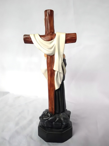Imagem São Francisco De Assis Abraçando Cristo Abraco Jesus Cor Pintura A Mão