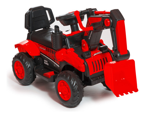 Auto A Batería Excavadora 3058 Love Rojo