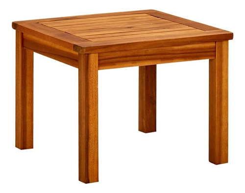 Mesa De Centro De Madera De Acacia Maciza Para Patio, Marrón