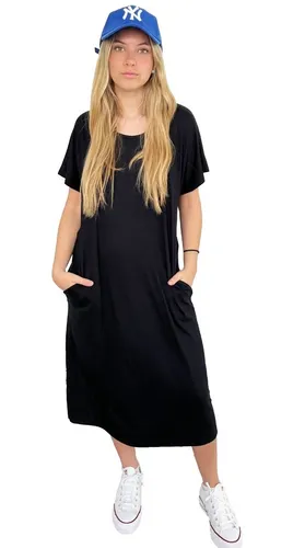 Vestido negro informal sales