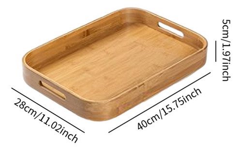 Bandeja De Bambú Para Servir, Bandeja Para Desayuno, M