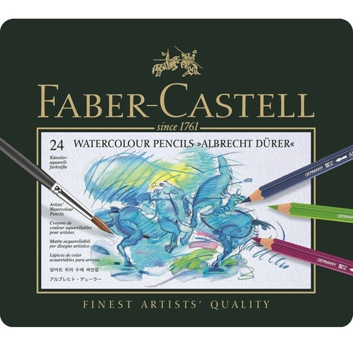 Lápices De Colores Faber Castell Durer X24 Acuarelables