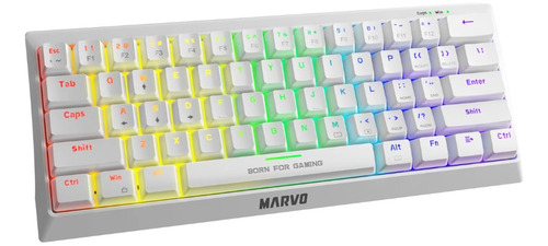 Teclado Marvo Linea Pro Gaming Kg962wh Blanco