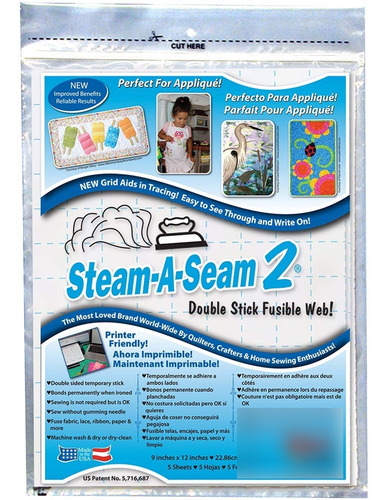 Company Steam-a-seam 2 Double Stick Fusible -9 X12  5 4