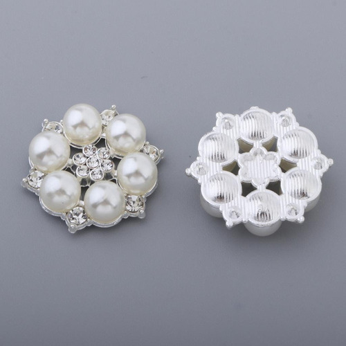 2x 10 Piezas De Botones De Perlas Artificiales Adorno De