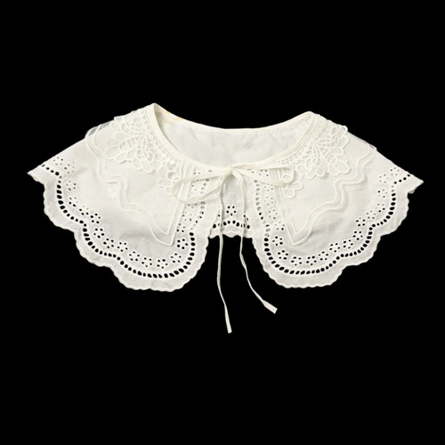Layer Lace Applique Shawl False Collar Embroidery Floral Nec