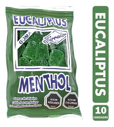 Gomitas Eucaliptus Menthol Fruna (10 Unidades)