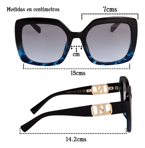 Lentes De Sol Nicole Lee Modelo Salma Para Dama Fw23 Color de la lente Azul