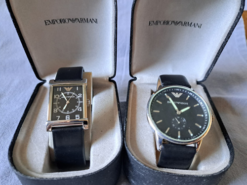 2 Relojes De Caballero Emporio Armani En Sus Cajas