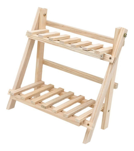 Organizador De Estantes De Escritorio De Madera De 2 Niveles