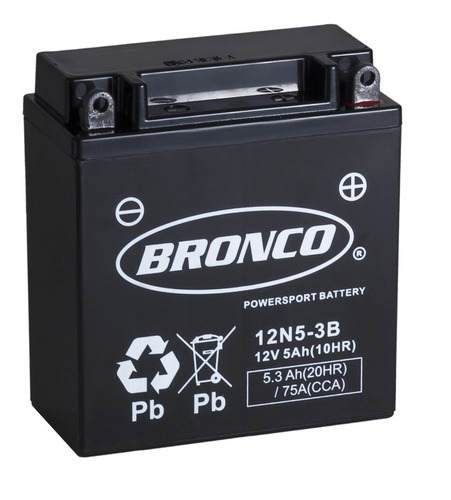 Imagen 1 de 5 de Bateria Moto Bronco 12n5-3b Gel 110 Cc Motoscba P