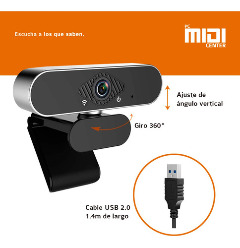 Imagen 7 de 9 de Webcam Camara Web Full Hd Microfono 1080p Pc Ausek Wl011