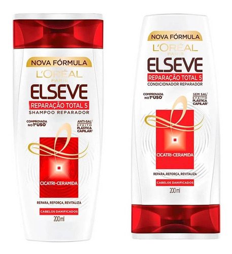  Kit Shampoo + Condicionador Reparação Total 5 Loreal 200ml