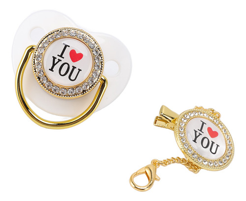 Chupete Infantil Baby Bling Con Diseño De «i Love You», Mode