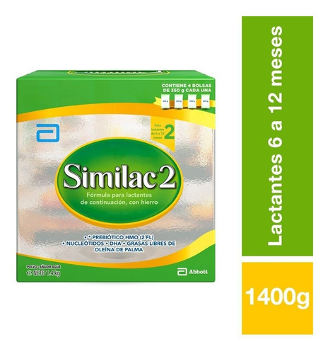 Similac Etapa 2 Fórmula De Continuación En Polvo De 1,4 Kg.