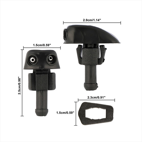 Sapitos Doble Limpiaparabrisas Rociador Wiper Universal Par