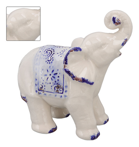 Decoración De Cerámica Con Forma De Elefante, Segura, Redond