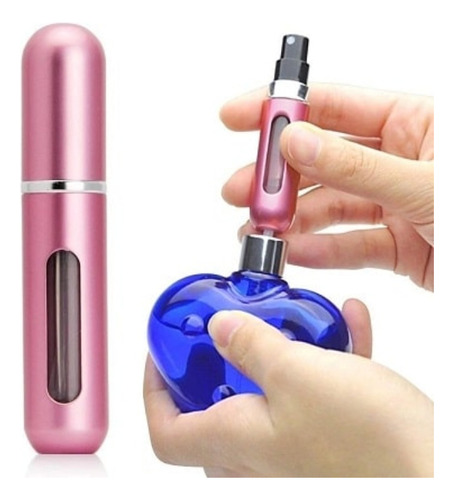 Mini Perfumero Recargable Portatil 5ml Atomizador Spray Rosa