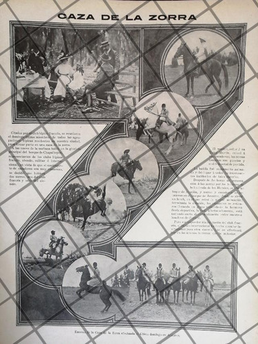 Afiche Antiguo Fiesta En El Club Hipico Frances 1911