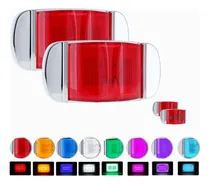 Comprar 10 Par Plafon 8 Led Arillo Gel Lateral Bisel Cromado 12-24v