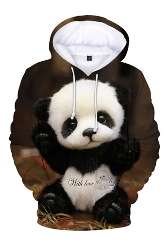 Lindo Animal Panda Sudaderas Con Capucha Con Estampado 3d Ni