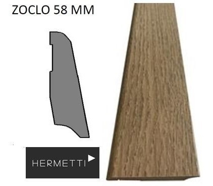 Zoclo Plano 58mm (pieza De 2.40m) Para Piso Contempo Honey