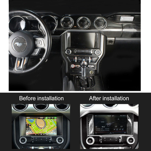 2 Pcs Car Central Display Panel Sticker For Ford Mustang 201