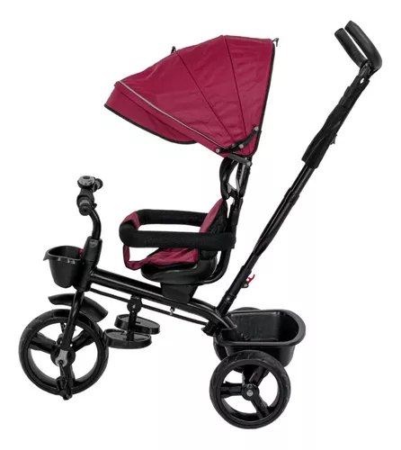  Triciclo de triciclo para cochecito de bebé, triciclos para  niños con asiento ajustable/cesta de almacenamiento, para niños y niñas de  2 a 5 años, pedal portátil para niños pequeños (color rosado) (
