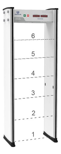 Arco Detector Metales Escaner 6 Zonas Indicador Led Contador