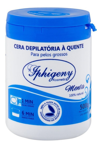 Cera Depilatória Menta 500g Iphigeny