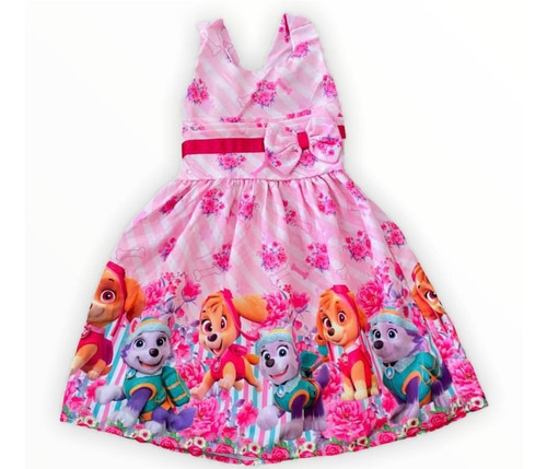 Vestido De Festa Infantil Temático Patrulha Canina