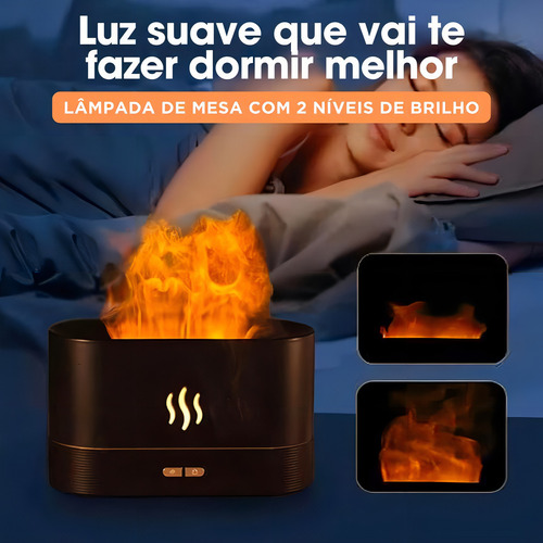 Aceite esencial purificador Flame Diffuser, 180 ml, efecto fuego