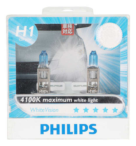 Para Philips Whitevision Faro H1 12v55w 4100k +40%
