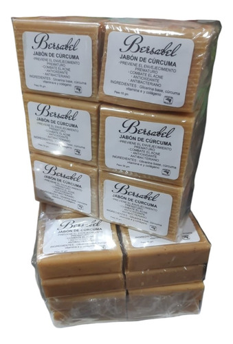 6 Mini Jabones Curcuma Vit E Y Colageno 55 Gr C/u