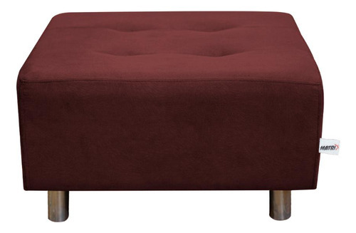 Puff Decorativo Sala Nero Multifuncional Quadrado Vermelho