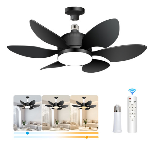 Llinpi® Ventilador De Techo Con Luces Led 6 Aspas