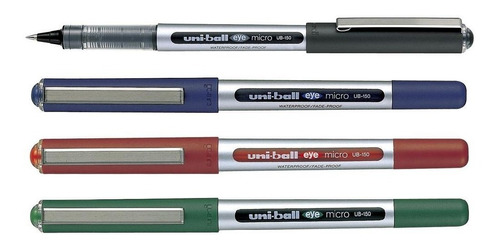 Uni Ball Eye Micro Ub-150 Roller X 4 Colores Combo