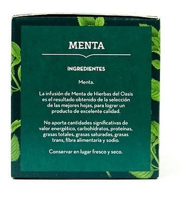 Imagen 3 de 3 de Té De Menta Hierbas Del Oasis Pack X 3 Cajas