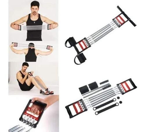 Extensor Pecho Brazos Piernas 5 Resortes Fitness Gym