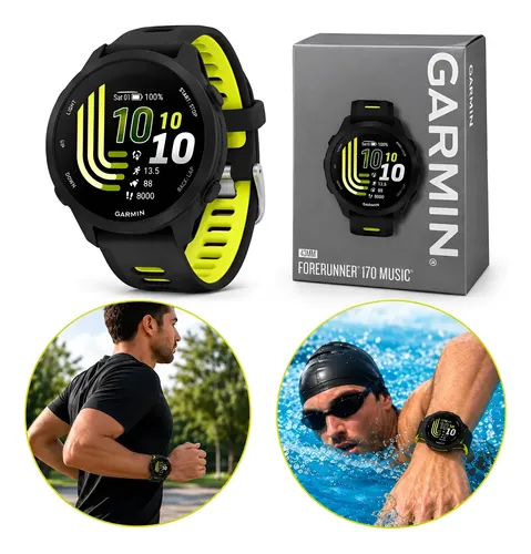 Relógio Garmin Forerunner 170 Music Monitor Cardíaco Gps