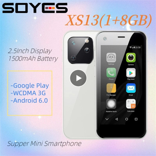 Mini Teléfono Móvil Android Soyes Xs13, Cristal 3d, Doble Ta