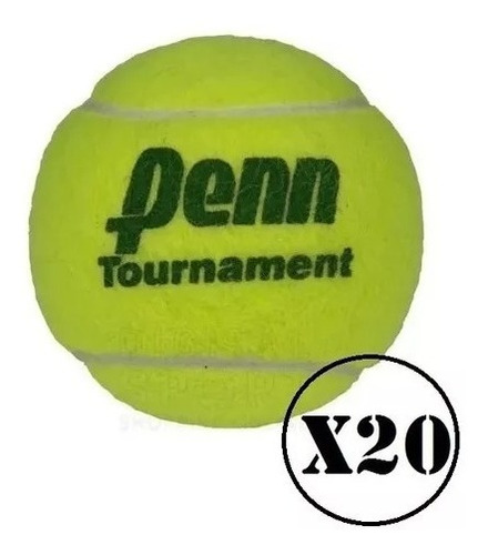 Pelotas Tenis Penn Ball Tournament Sello Verde X 20 Unid.