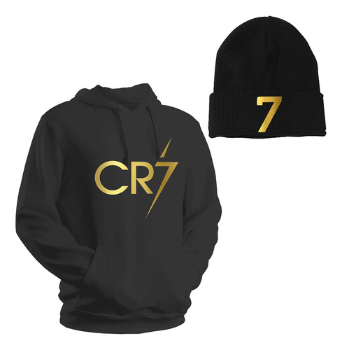 Buzo De Cristiano Ronaldo Cr7/ Canguro Unisex + Gorra Lana