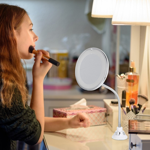Espejo De Maquillaje De Sobremesa Con Aumento De 10 Aumentos