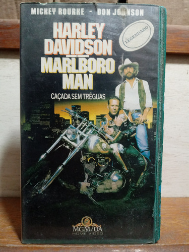 Vhs - Harley Davidson E Marlboro Man - Caçada Sem Tréguas