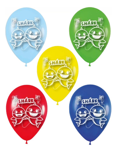 Globos Bombas Mate, Baby Shark, 20 Unidades R12