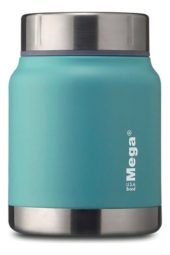 Termo De Comida Mega 350 Ml Frio Caliente Acero Inoxidable Color Turquesa