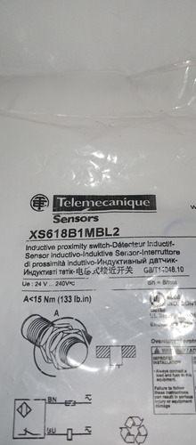 Sensor Inductivo M18 24v/240v8mm Nc 2hilos Telemecanique